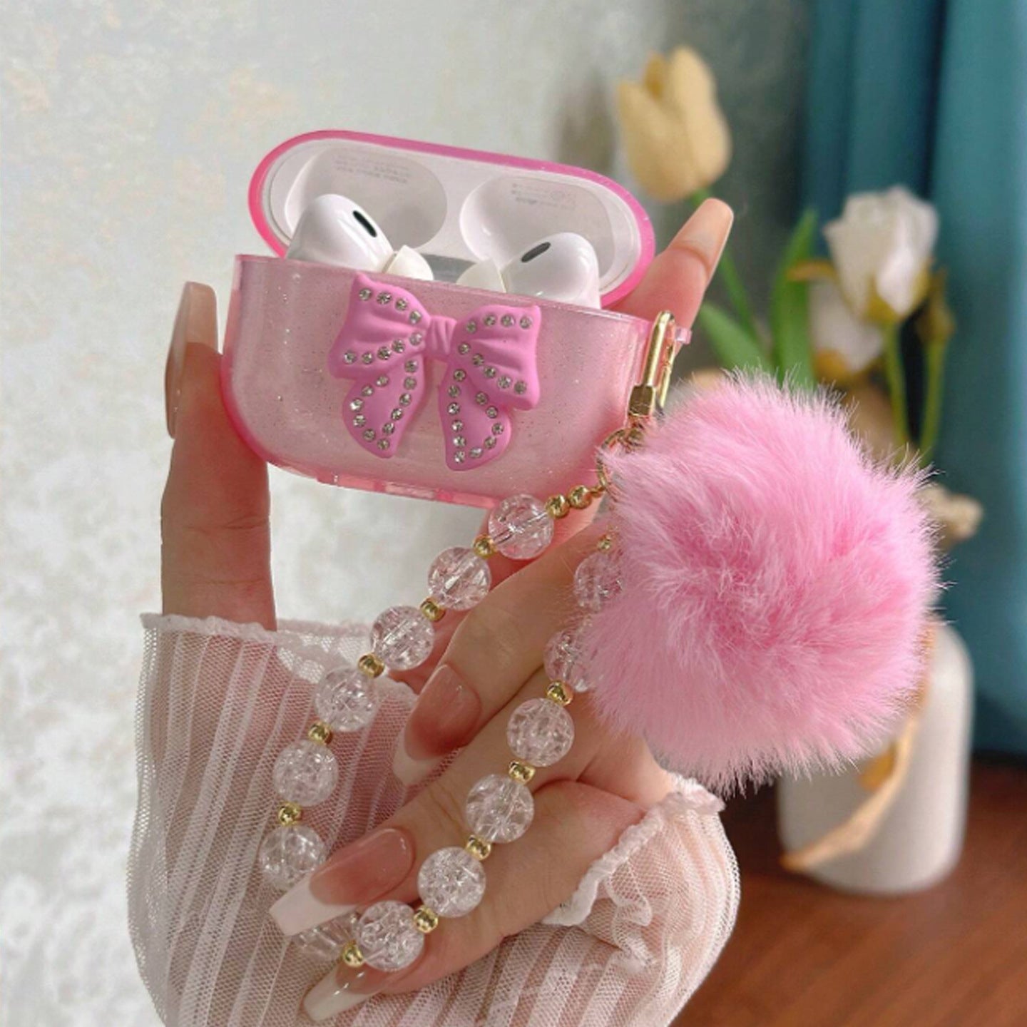 Diamond Bow For AirPods 23 Generation Bluetooth Headset