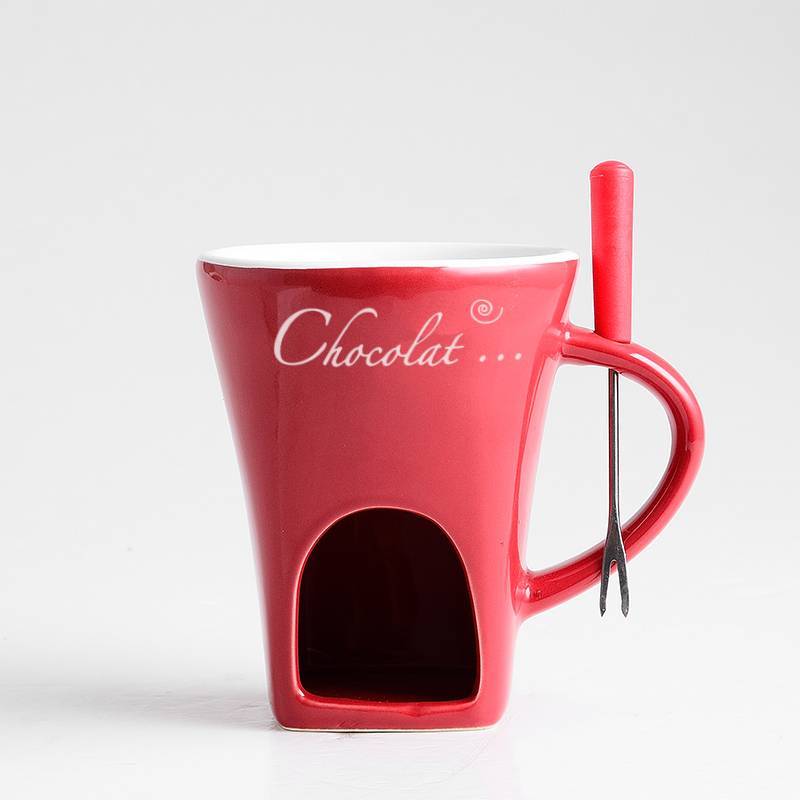 Fondue Mug Set – Mini Chocolate & Cheese Warmer (Personal)
