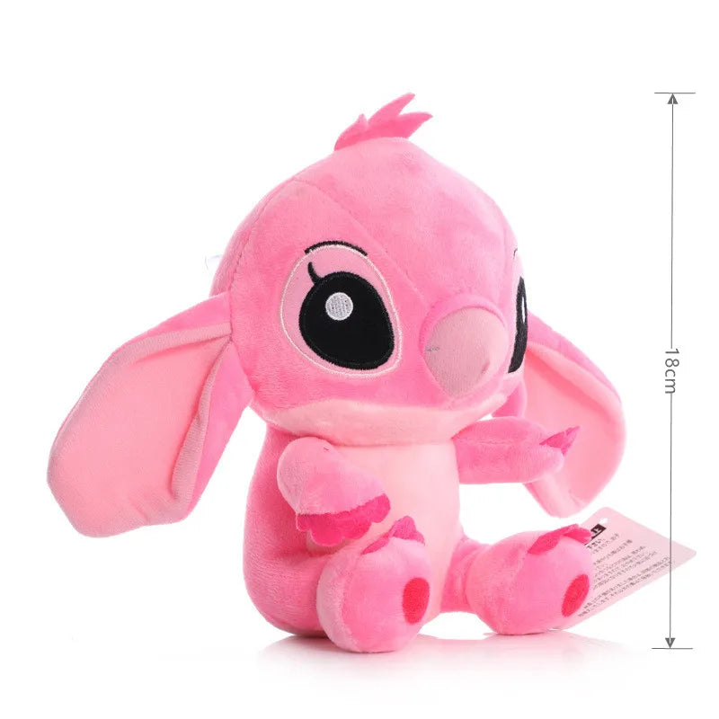20cm Original Plush Stitch Baby Movie Cartoon Model Doll Children Action Figures Stuffed Toys Pendant Gifts