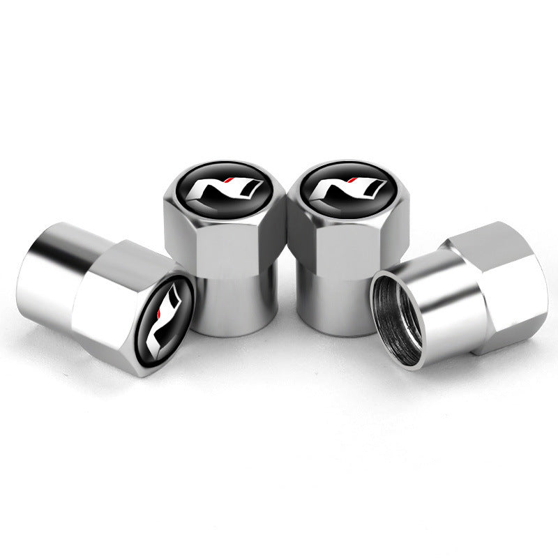 Hyundai Tire Valve Caps – Aluminum Alloy (4pcs)
