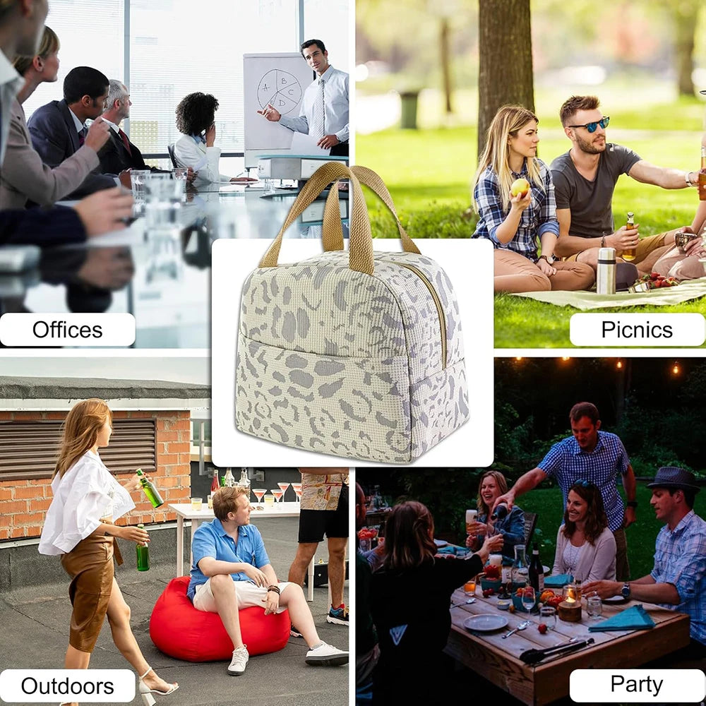 1 Pack of Ink Pattern Insulation Bag, Bento Bag, Lunch Box Bag, Outdoor Travel Ice Pack, Picnic Bag, Lunch Bag