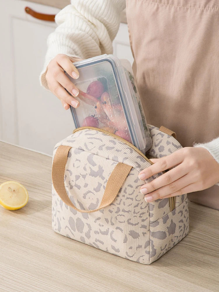 1 Pack of Ink Pattern Insulation Bag, Bento Bag, Lunch Box Bag, Outdoor Travel Ice Pack, Picnic Bag, Lunch Bag