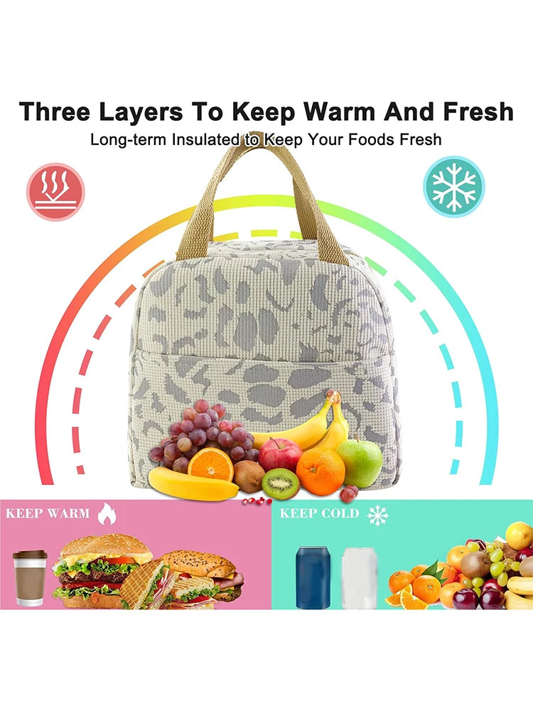 1 Pack of Ink Pattern Insulation Bag, Bento Bag, Lunch Box Bag, Outdoor Travel Ice Pack, Picnic Bag, Lunch Bag