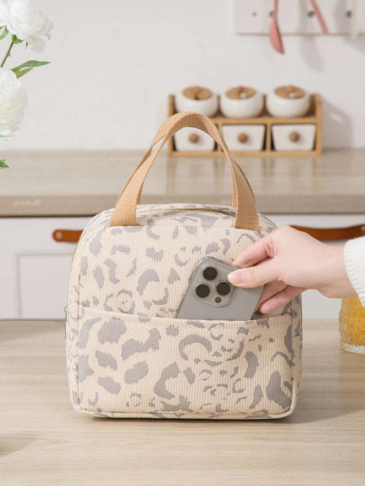 1 Pack of Ink Pattern Insulation Bag, Bento Bag, Lunch Box Bag, Outdoor Travel Ice Pack, Picnic Bag, Lunch Bag