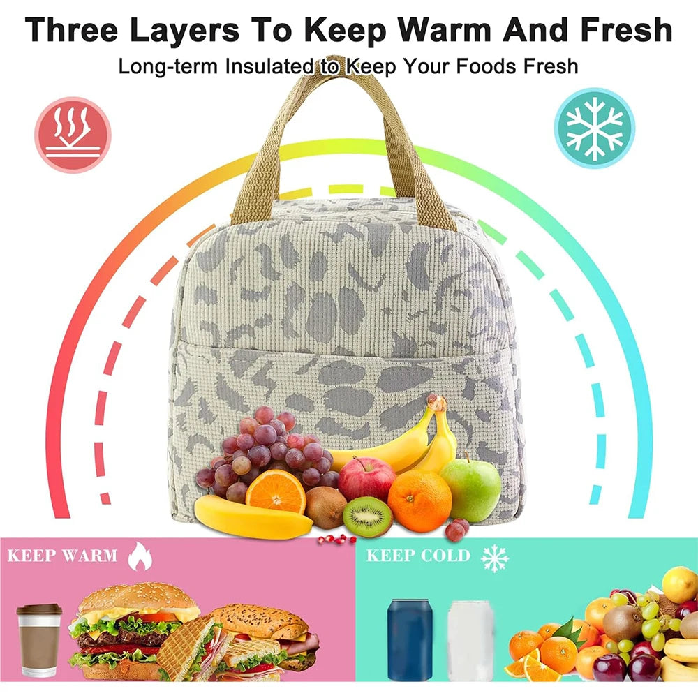1 Pack of Ink Pattern Insulation Bag, Bento Bag, Lunch Box Bag, Outdoor Travel Ice Pack, Picnic Bag, Lunch Bag