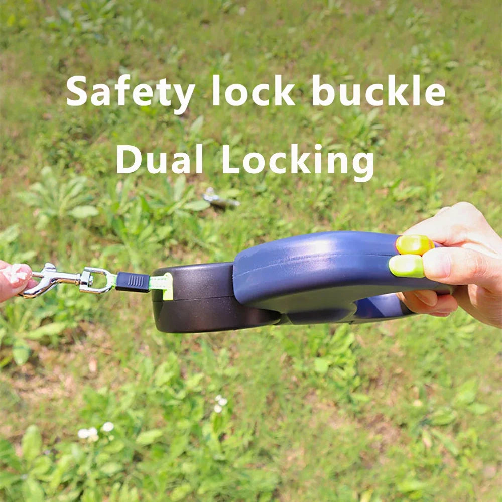 Dual Retractable Dog Leash – No-Tangle with LED Light