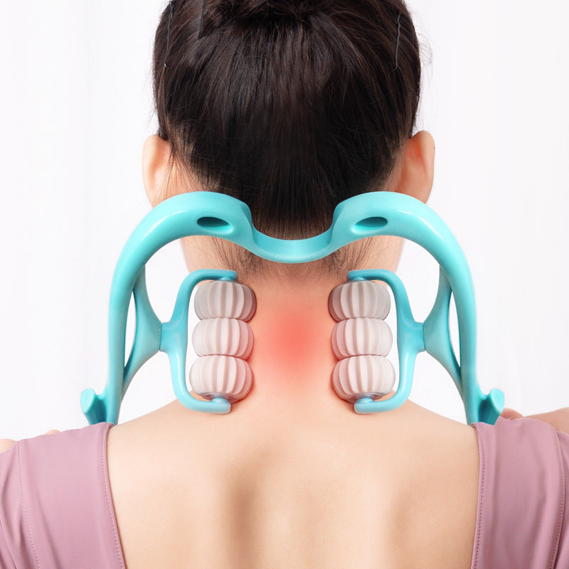 Six-Wheel Neck Massager – Manual Roller Massage Tool