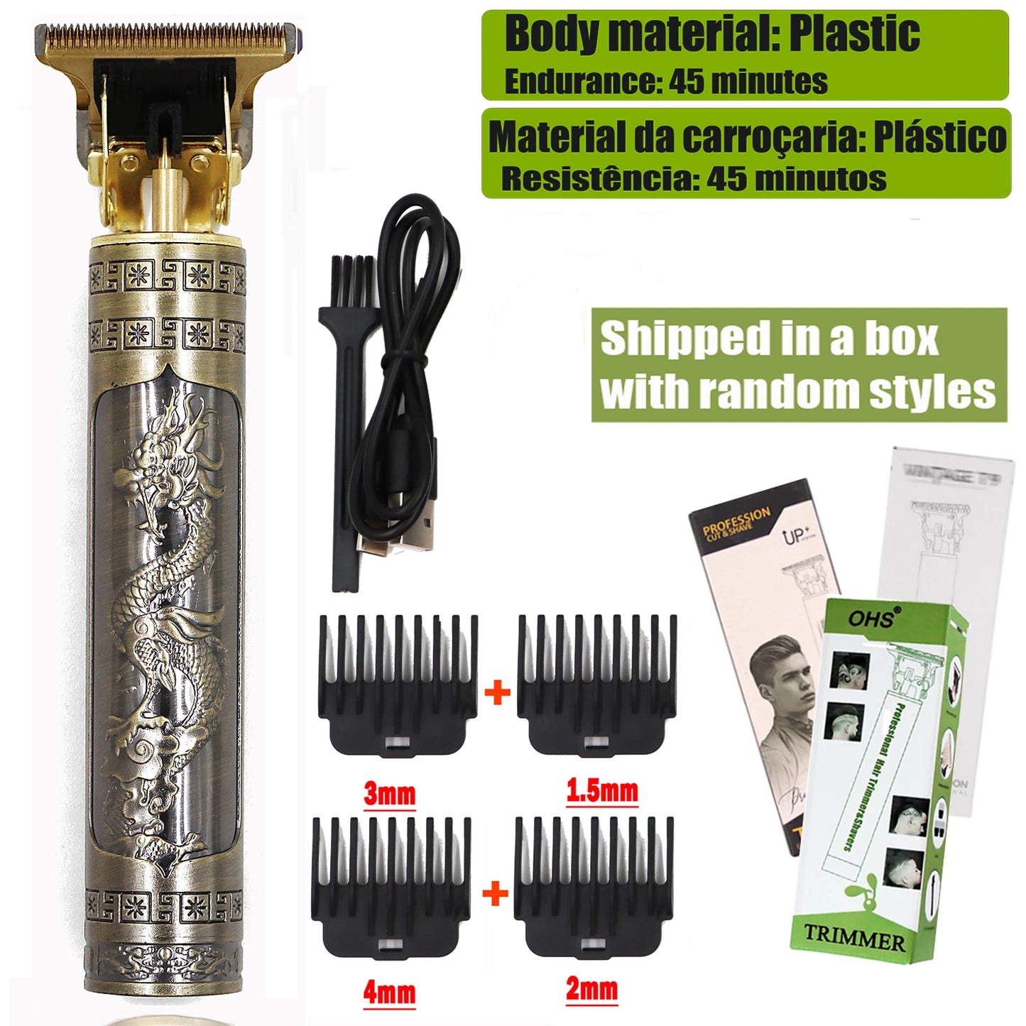 T9 Hair Clipper – 0mm Barber Trimmer for Men