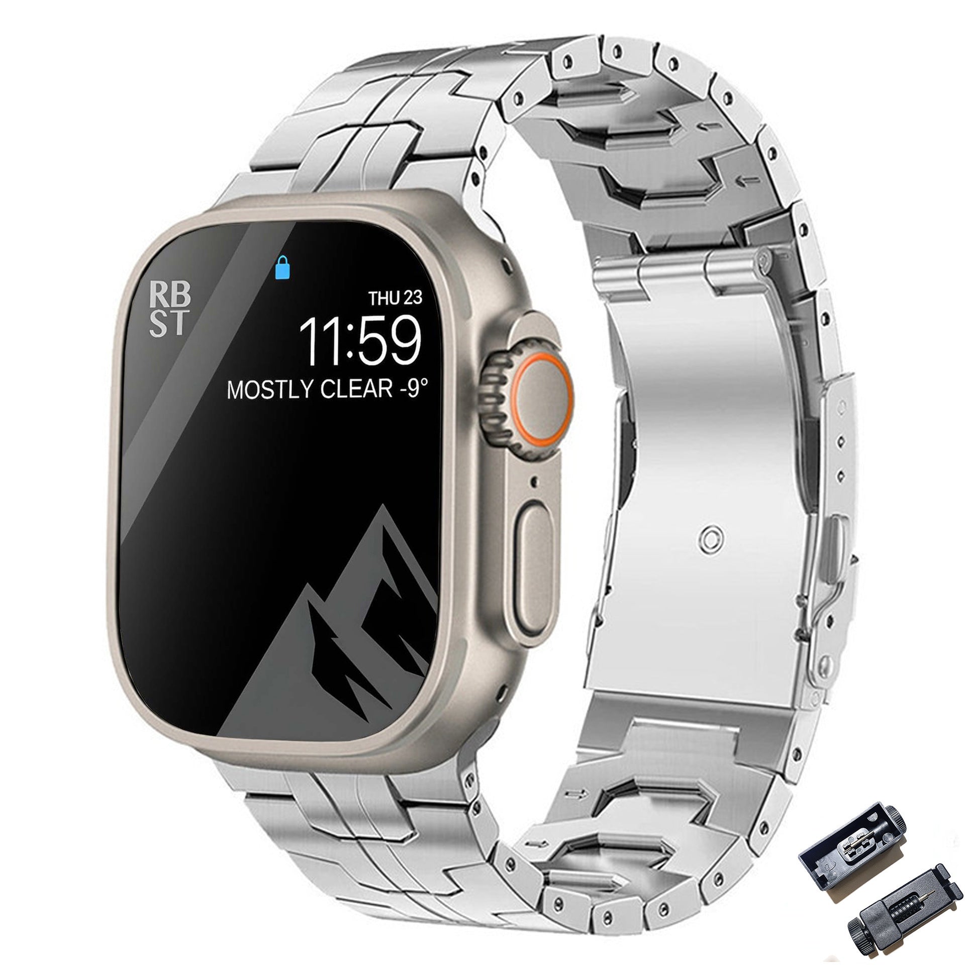 Titanium Alloy Watch Strap – Iron Man Safety Clasp Band
