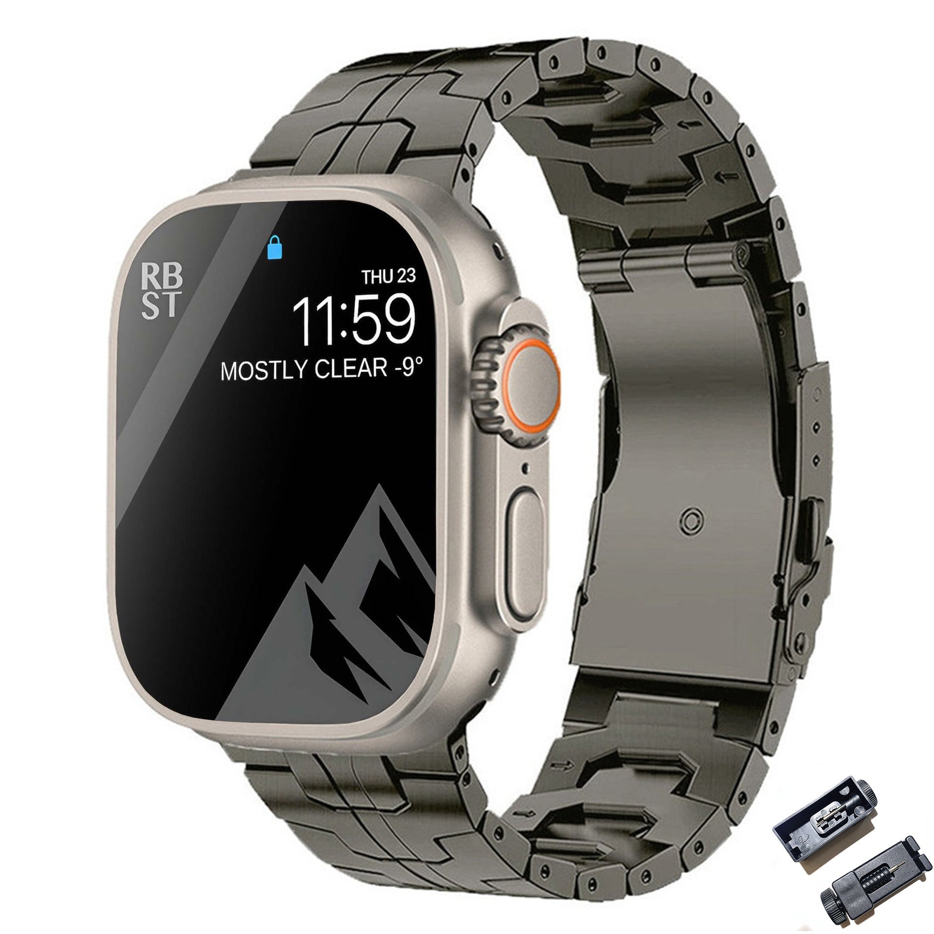 Titanium Alloy Watch Strap – Iron Man Safety Clasp Band