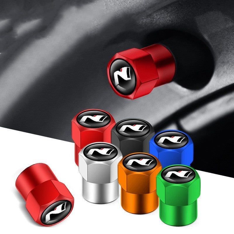 Hyundai Tire Valve Caps – Aluminum Alloy (4pcs)