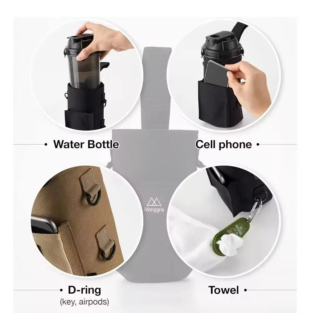 Magnetic Water Bottle Holder – Gym Bottle Sleeve with Built-In Magnet