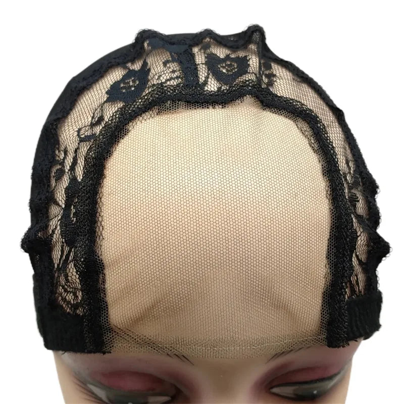 Black U-Part HD Lace Wig Cap – 4x4 Inch with Strap