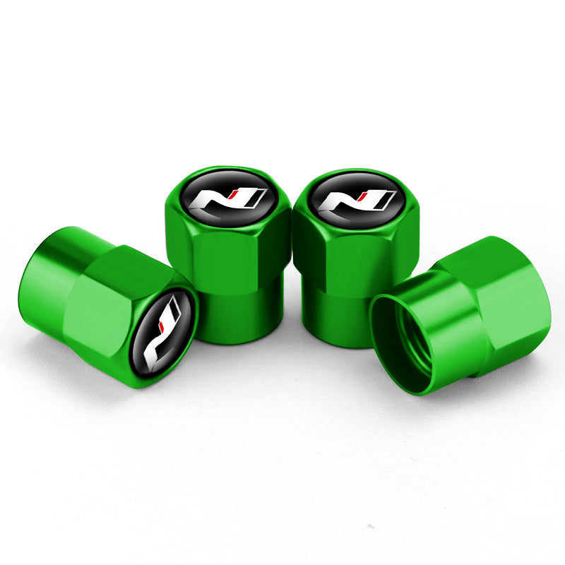 Hyundai Tire Valve Caps – Aluminum Alloy (4pcs)