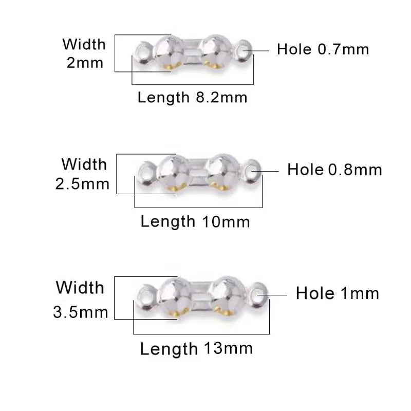 925 Sterling Silver End Beads & Crimp Clasps – 10pcs Jewelry Making Connectors