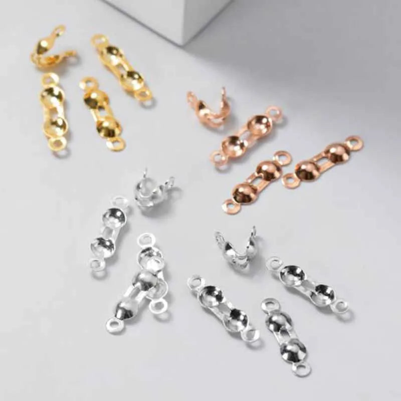 925 Sterling Silver End Beads & Crimp Clasps – 10pcs Jewelry Making Connectors