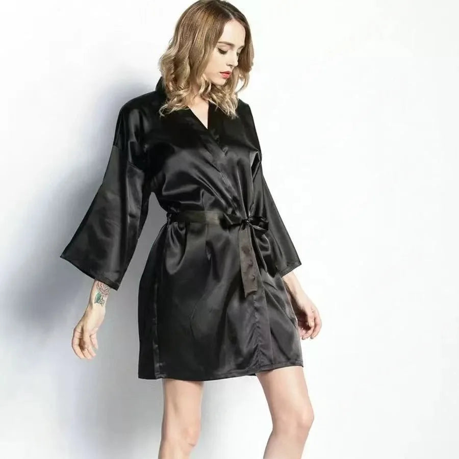 Personalized Name Bridesmaid Robes Bride Gift Bride Robe Gift Satin Robe Bride Dressing Gown Bridal Party Robes Wedding Robe