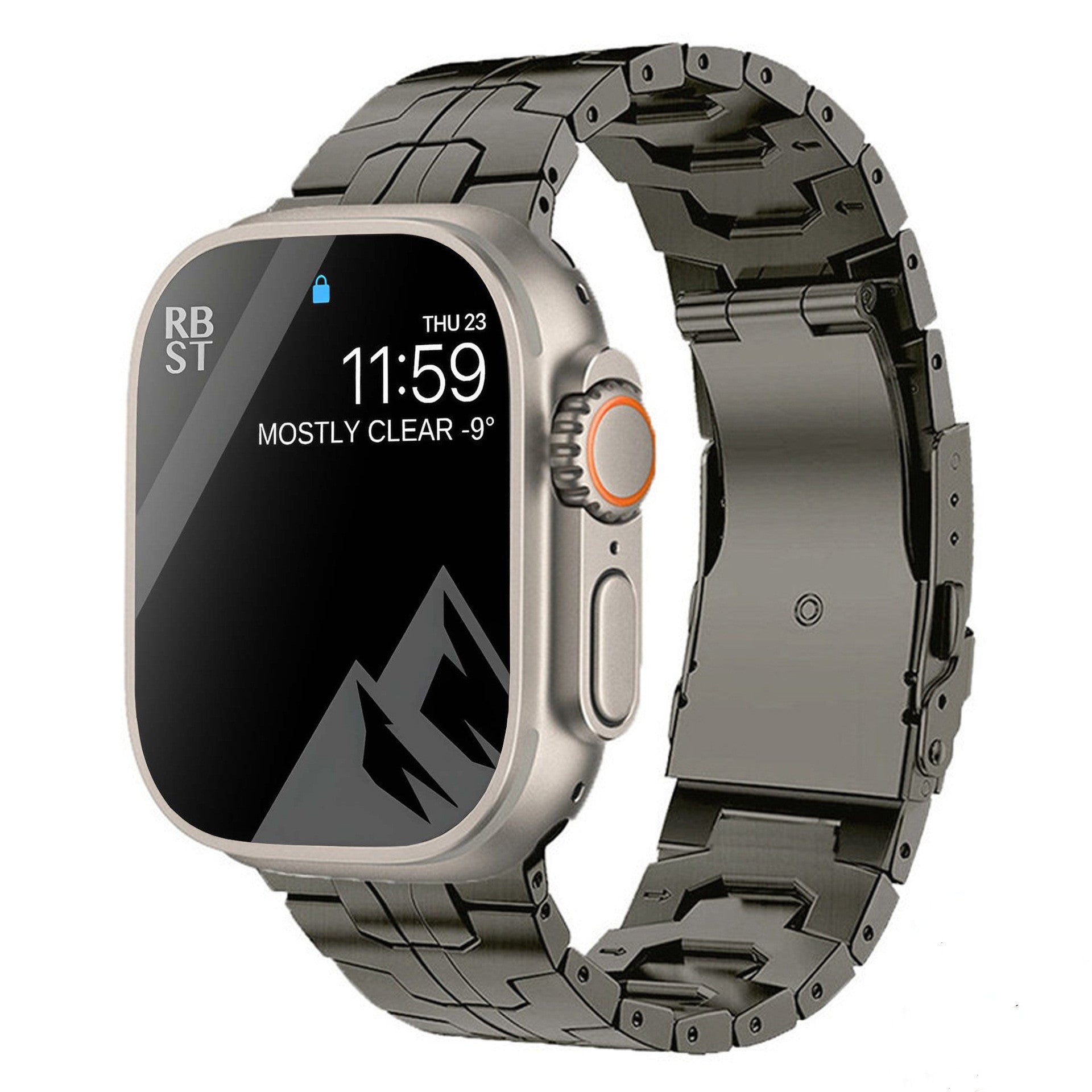 Titanium Alloy Watch Strap – Iron Man Safety Clasp Band