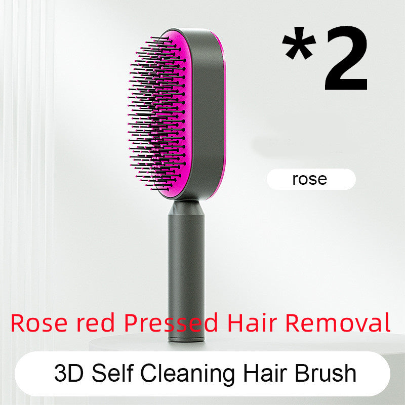 Self-Cleaning Hair Brush – Anti-Static Scalp Massage Comb