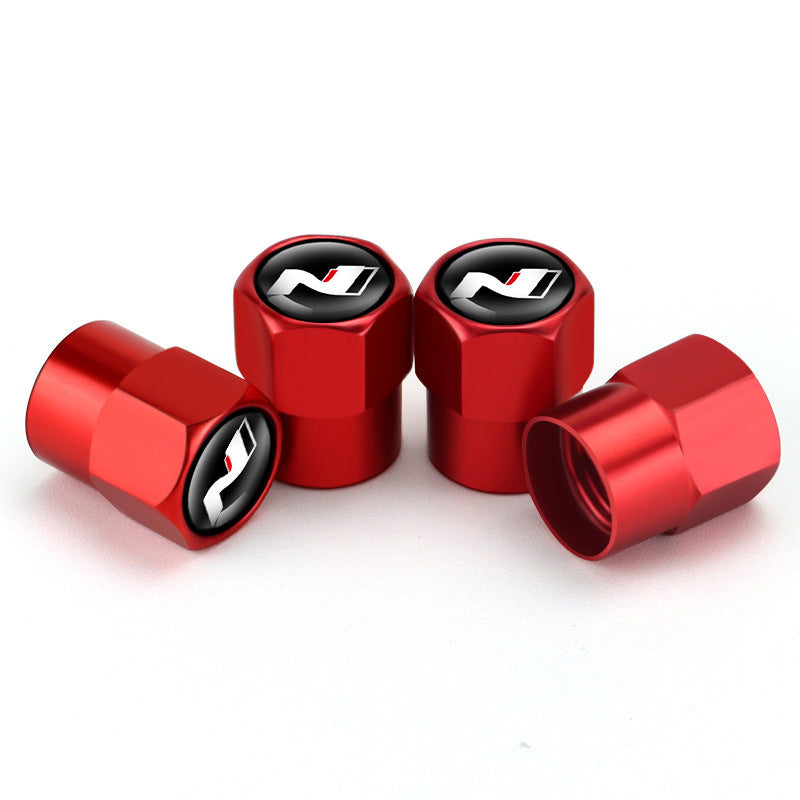 Hyundai Tire Valve Caps – Aluminum Alloy (4pcs)