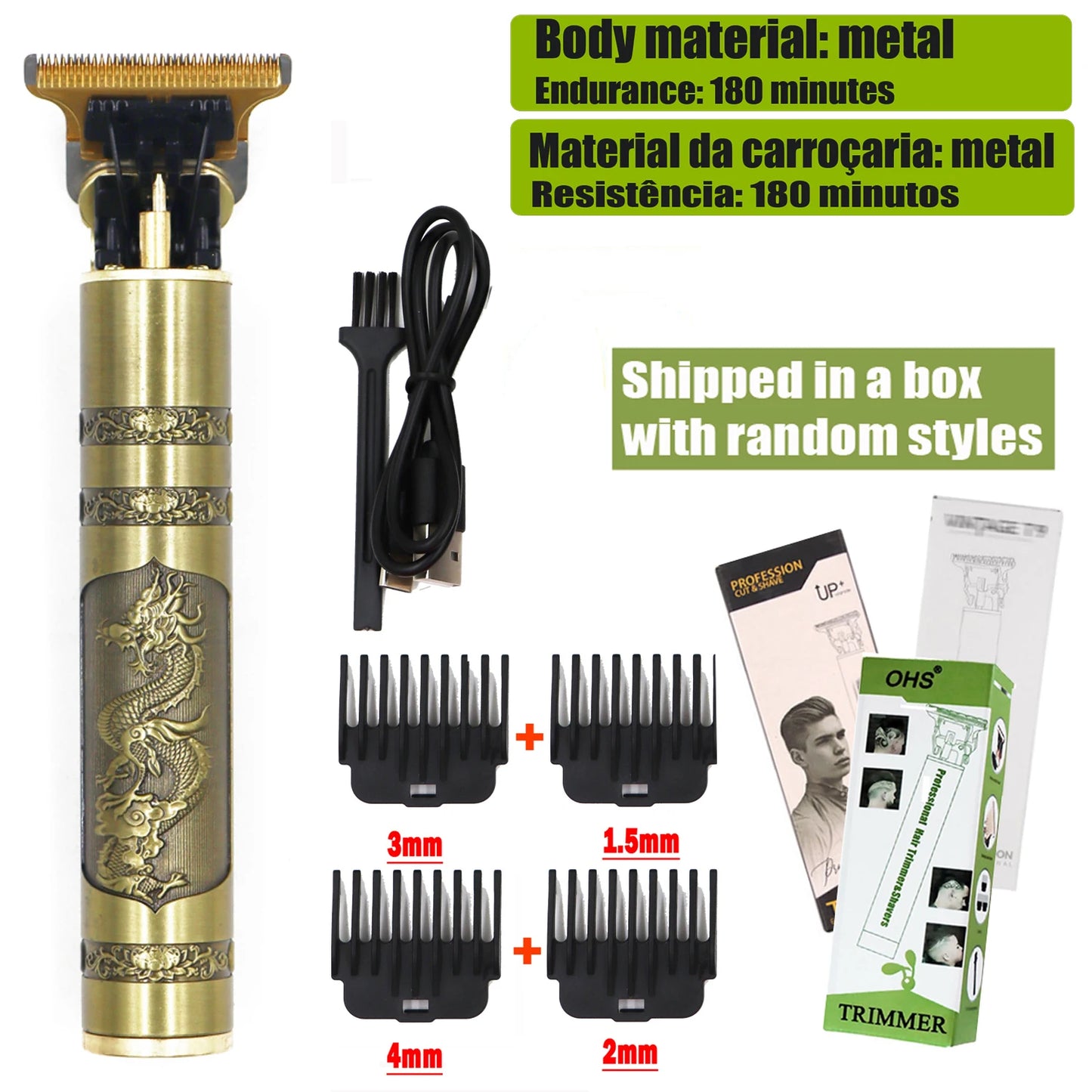T9 Hair Clipper – 0mm Barber Trimmer for Men