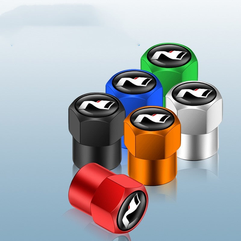 Hyundai Tire Valve Caps – Aluminum Alloy (4pcs)