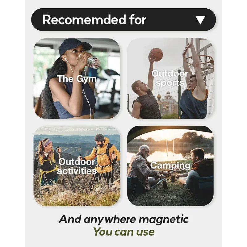 Magnetic Water Bottle Holder – Gym Bottle Sleeve with Built-In Magnet