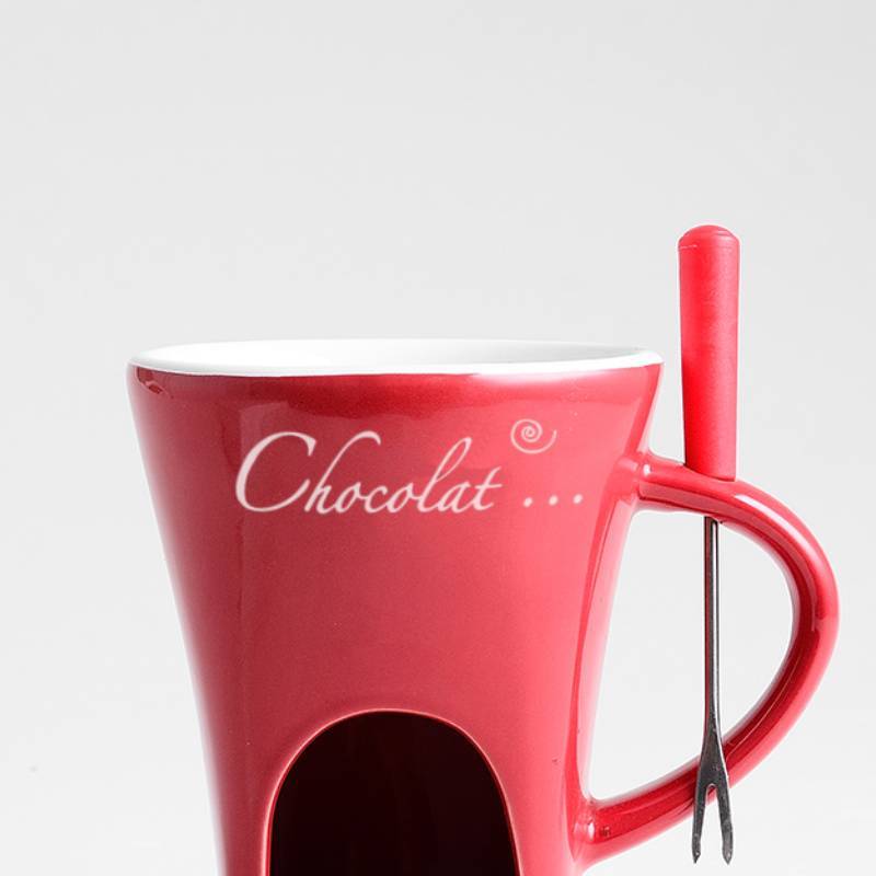 Fondue Mug Set – Mini Chocolate & Cheese Warmer (Personal)