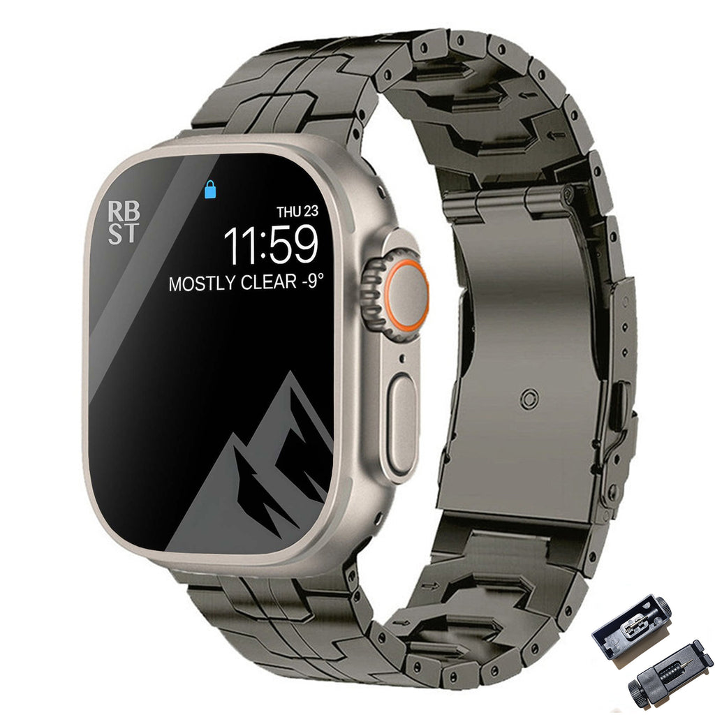 Titanium Alloy Watch Strap – Iron Man Safety Clasp Band