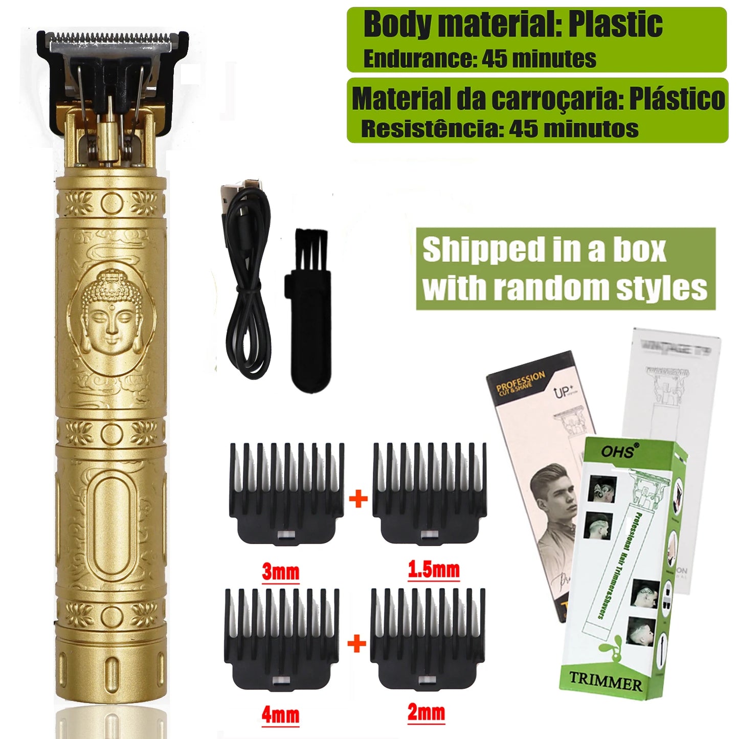 T9 Hair Clipper – 0mm Barber Trimmer for Men