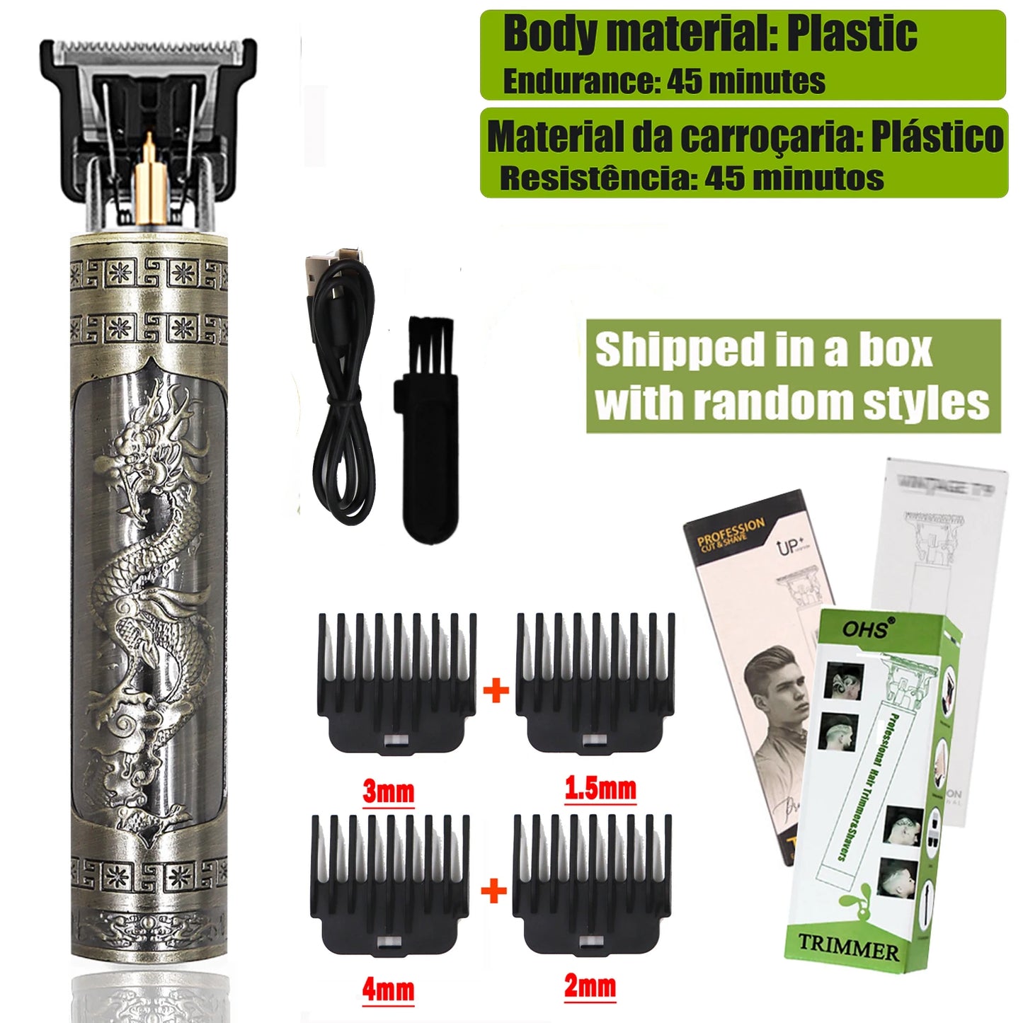 T9 Hair Clipper – 0mm Barber Trimmer for Men