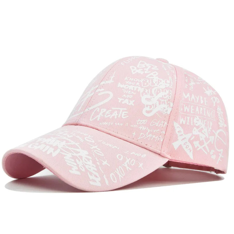 Unisex Letter Geometry Printing Snapback Baseball Caps Spring and Autumn Outdoor Adjustable Casual Hats Sunscreen Hat