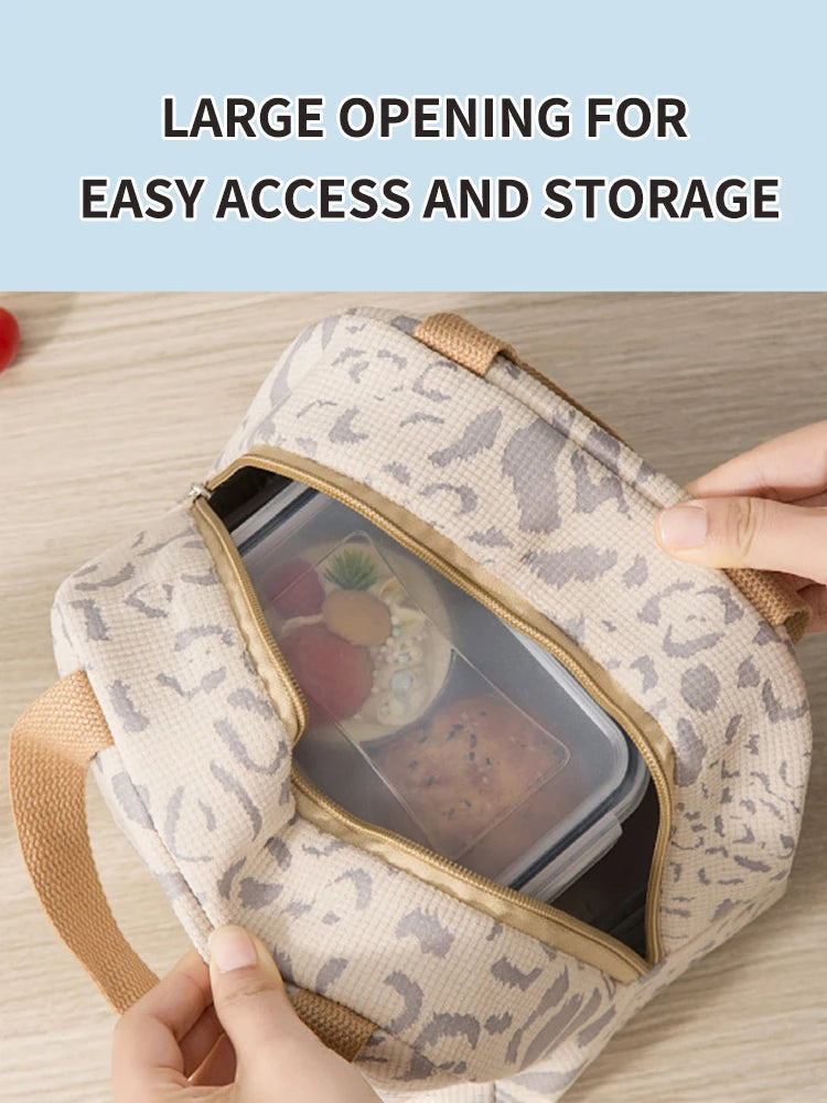 1 Pack of Ink Pattern Insulation Bag, Bento Bag, Lunch Box Bag, Outdoor Travel Ice Pack, Picnic Bag, Lunch Bag