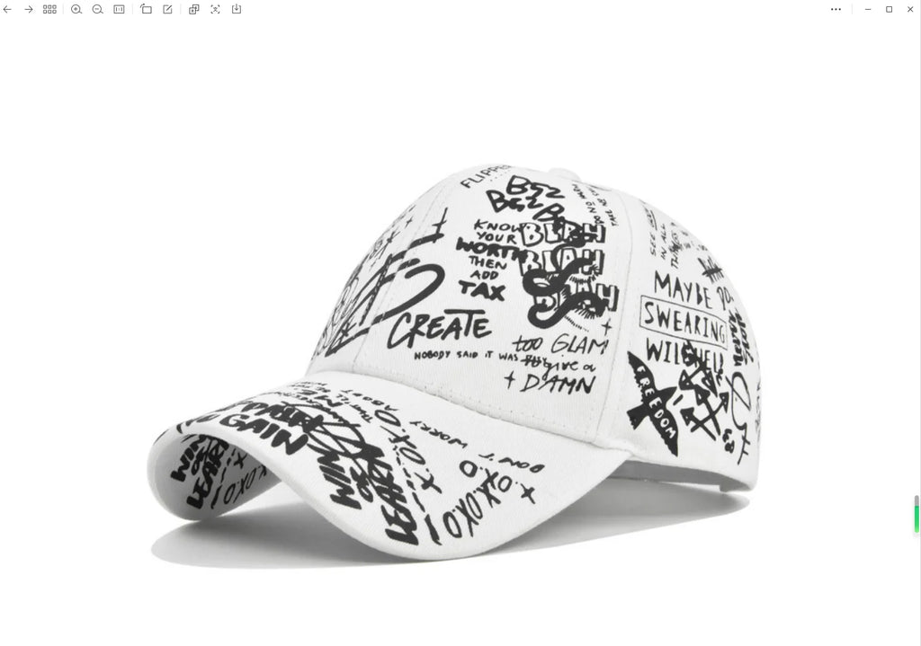 Unisex Letter Geometry Printing Snapback Baseball Caps Spring and Autumn Outdoor Adjustable Casual Hats Sunscreen Hat