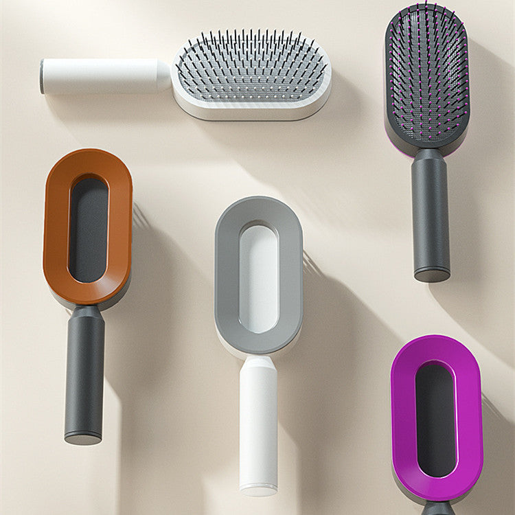 Self-Cleaning Hair Brush – Anti-Static Scalp Massage Comb