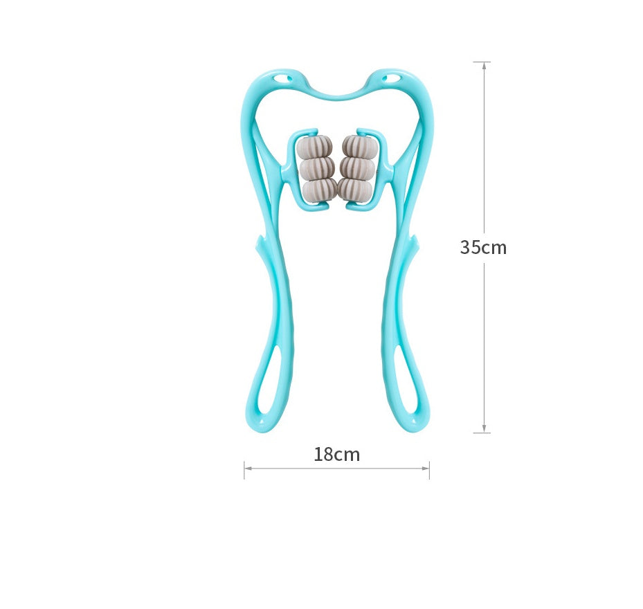Six-Wheel Neck Massager – Manual Roller Massage Tool