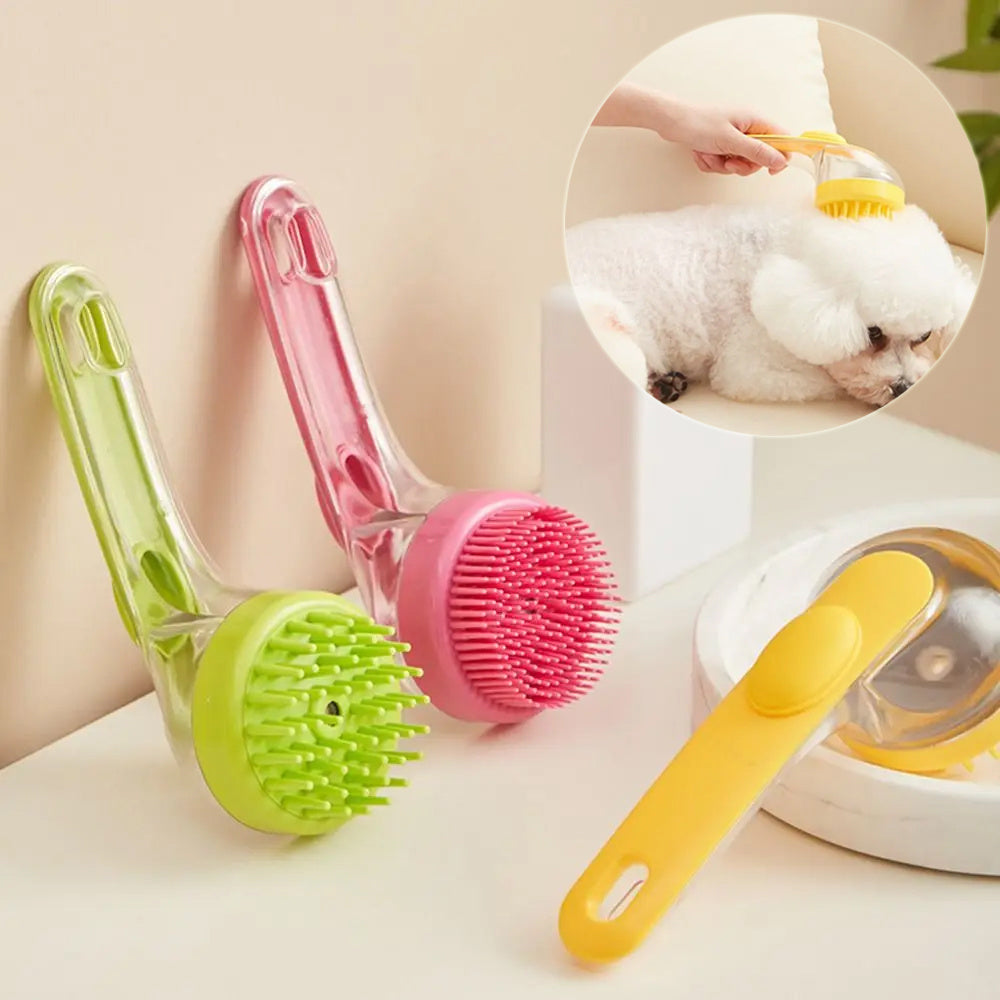 Pet Bath Brush – Long Handle Grooming Brush for Dogs & Cats
