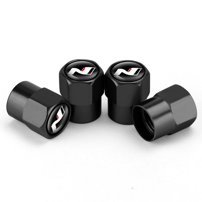 Hyundai Tire Valve Caps – Aluminum Alloy (4pcs)