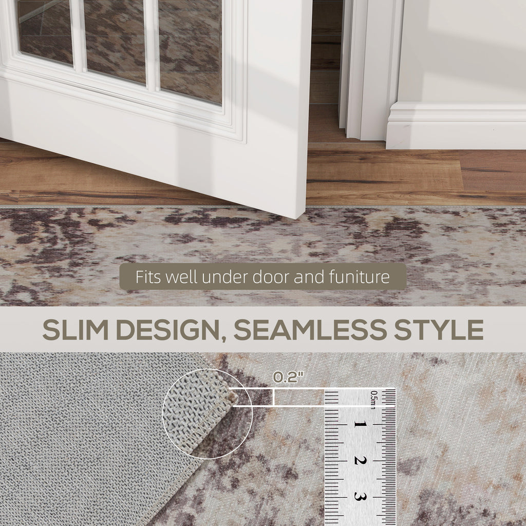 Washable Area Rug 8x10 – Non-Slip Modern Abstract Carpet