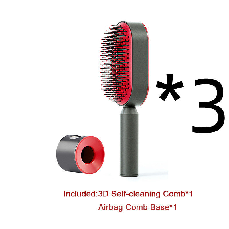 Self-Cleaning Hair Brush – Anti-Static Scalp Massage Comb