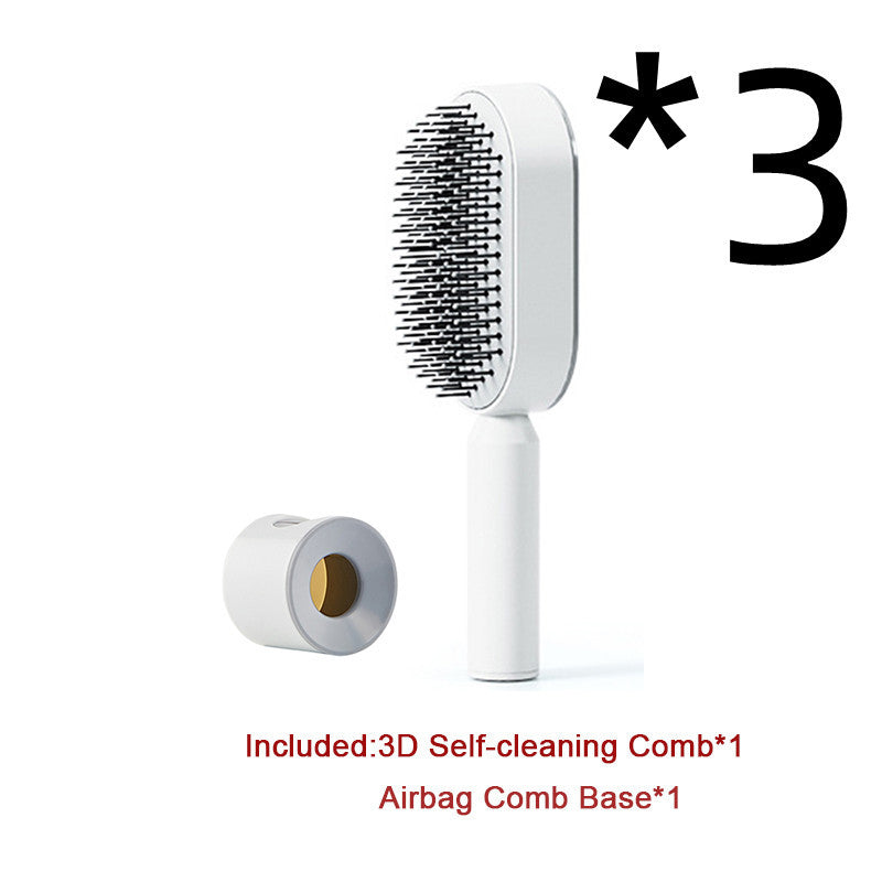 Self-Cleaning Hair Brush – Anti-Static Scalp Massage Comb