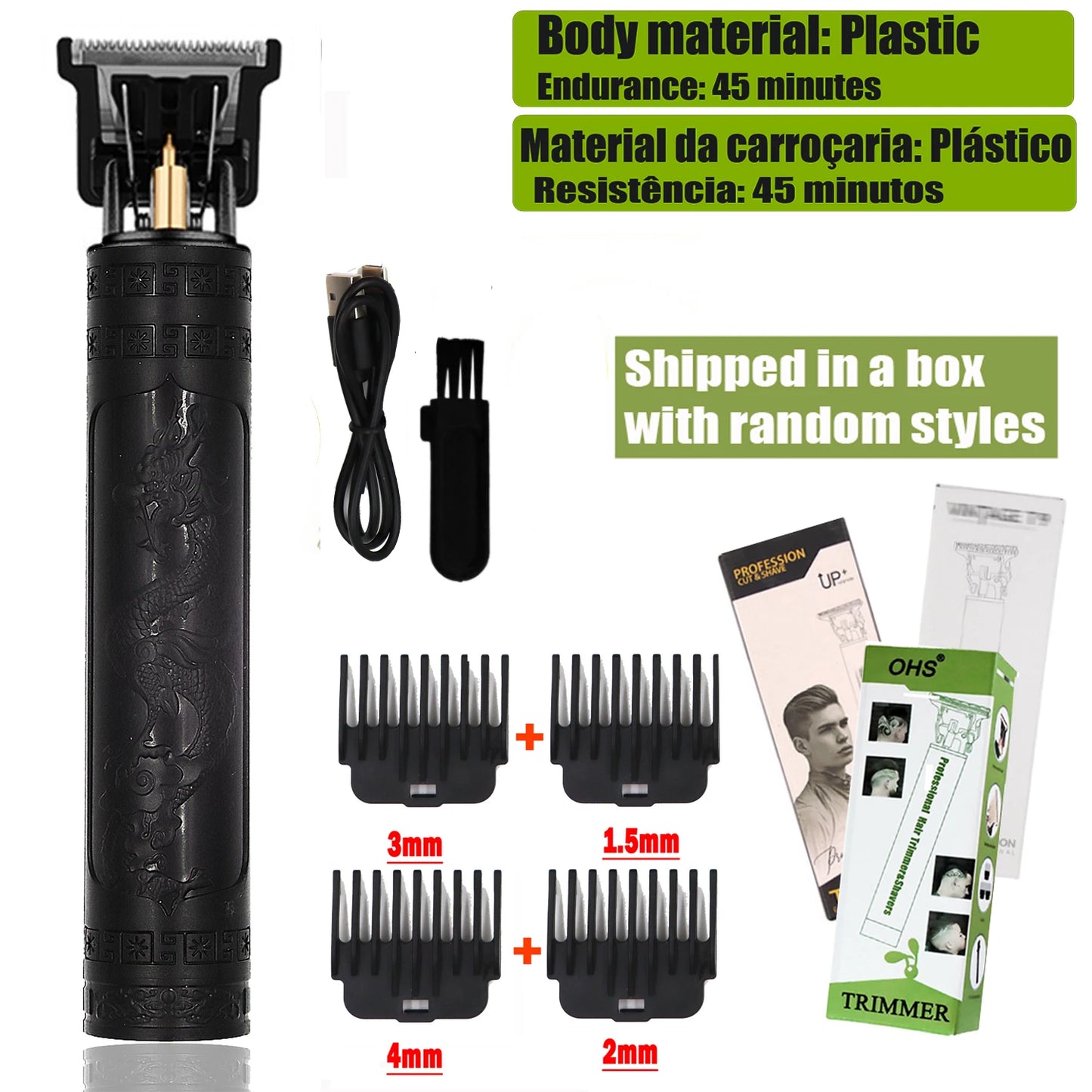 T9 Hair Clipper – 0mm Barber Trimmer for Men