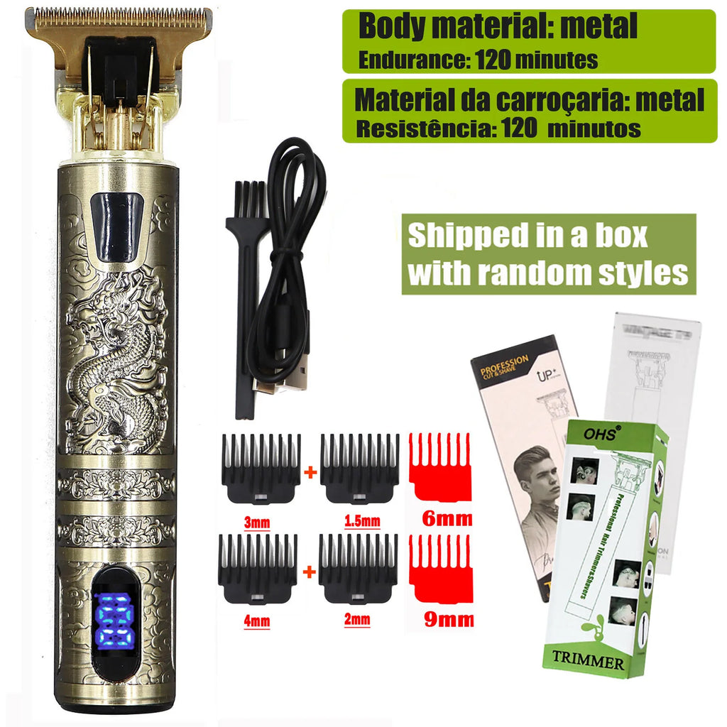 T9 Hair Clipper – 0mm Barber Trimmer for Men