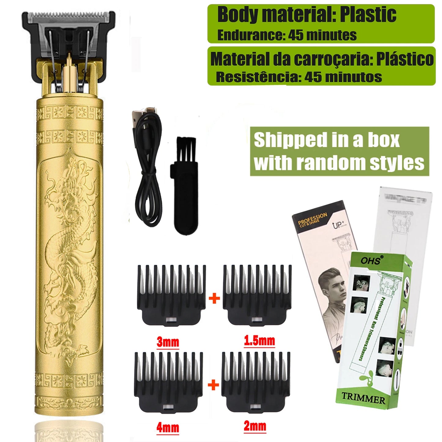 T9 Hair Clipper – 0mm Barber Trimmer for Men