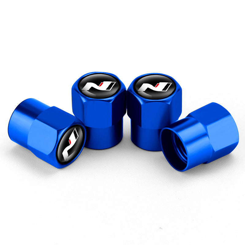 Hyundai Tire Valve Caps – Aluminum Alloy (4pcs)