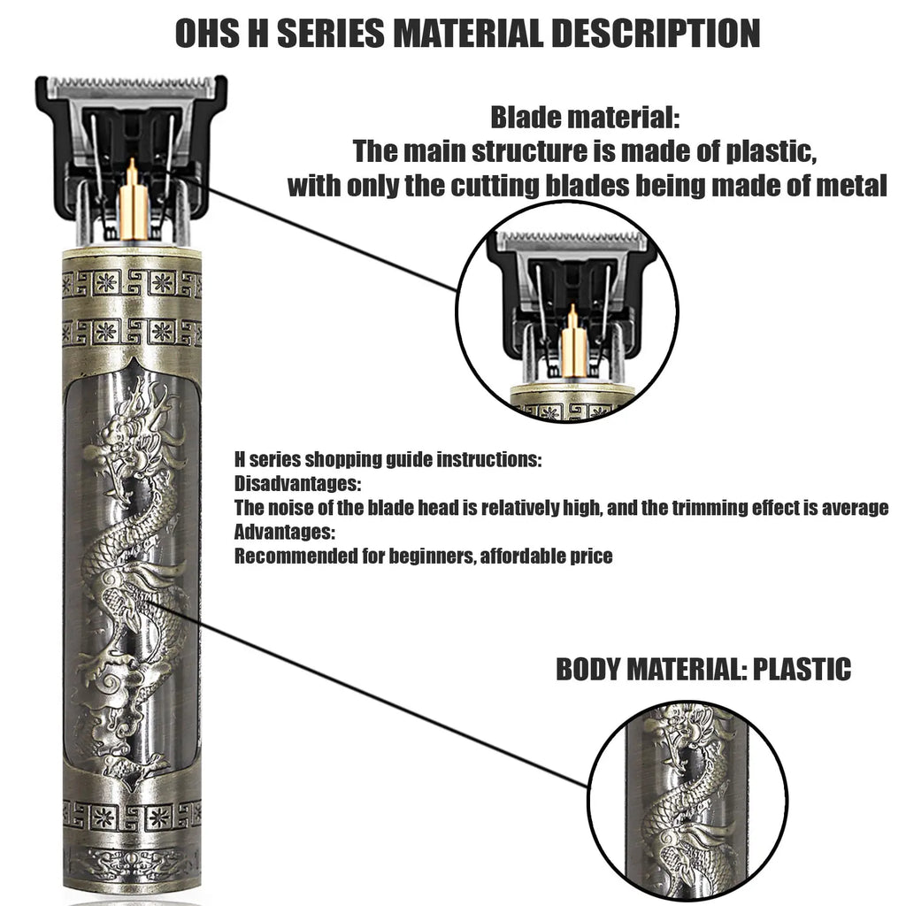 T9 Hair Clipper – 0mm Barber Trimmer for Men