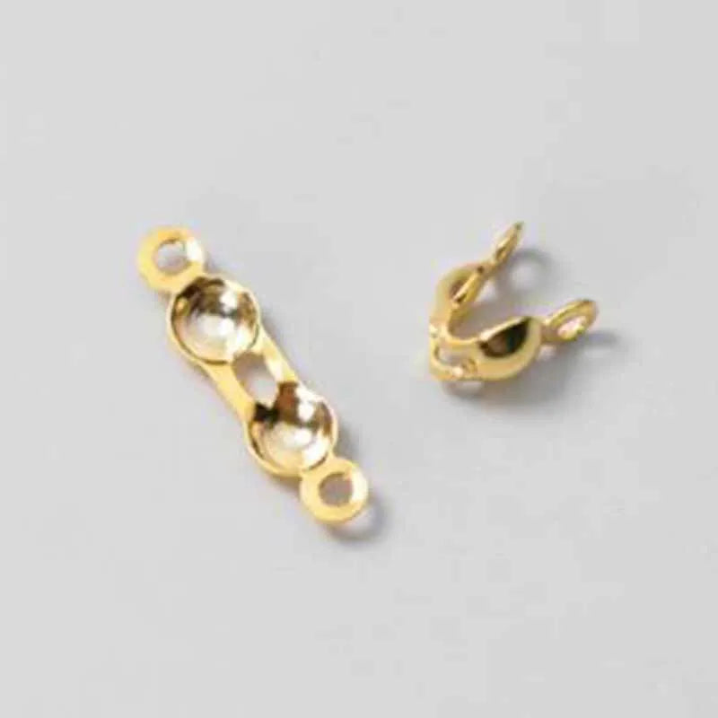925 Sterling Silver End Beads & Crimp Clasps – 10pcs Jewelry Making Connectors