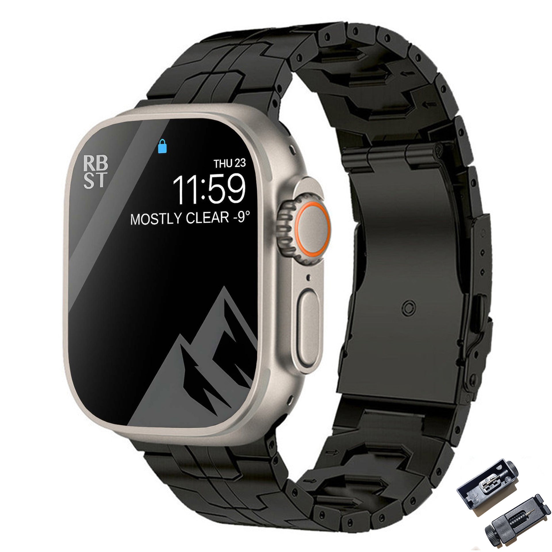 Titanium Alloy Watch Strap – Iron Man Safety Clasp Band